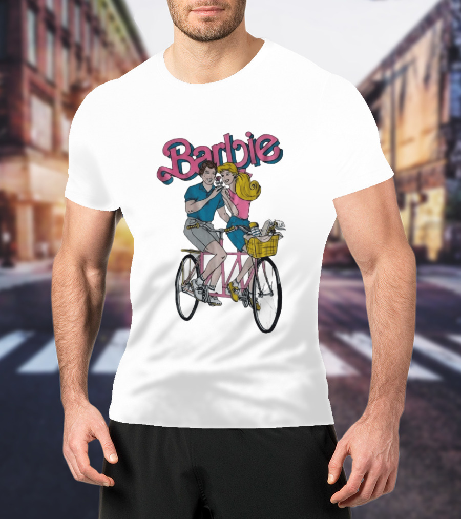 Barbie And Ken Biking Adventure With Ice Cream And Basket T-Shirt