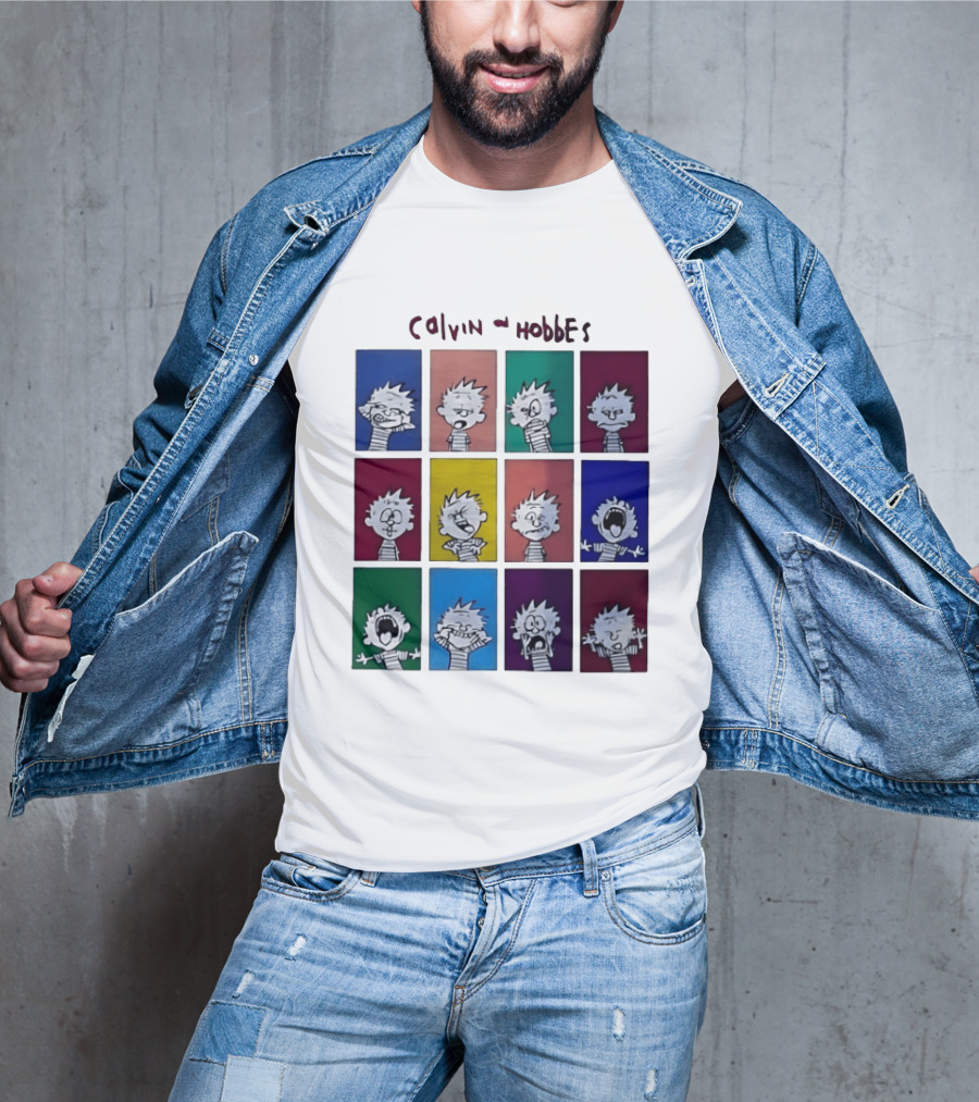 Calvin And Hobbes MoMa Pop Art Expression Panels T-Shirt