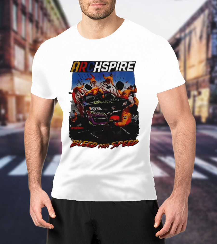 Archspire Bleed For Speed Racing Chaos With Pit Crew Action T-Shirt