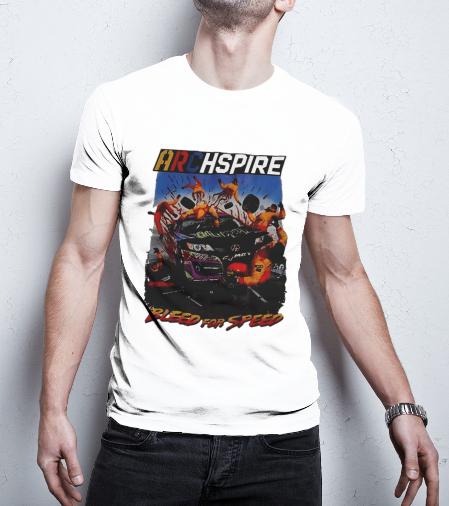 Archspire Bleed For Speed Racing Chaos With Pit Crew Action T-Shirt