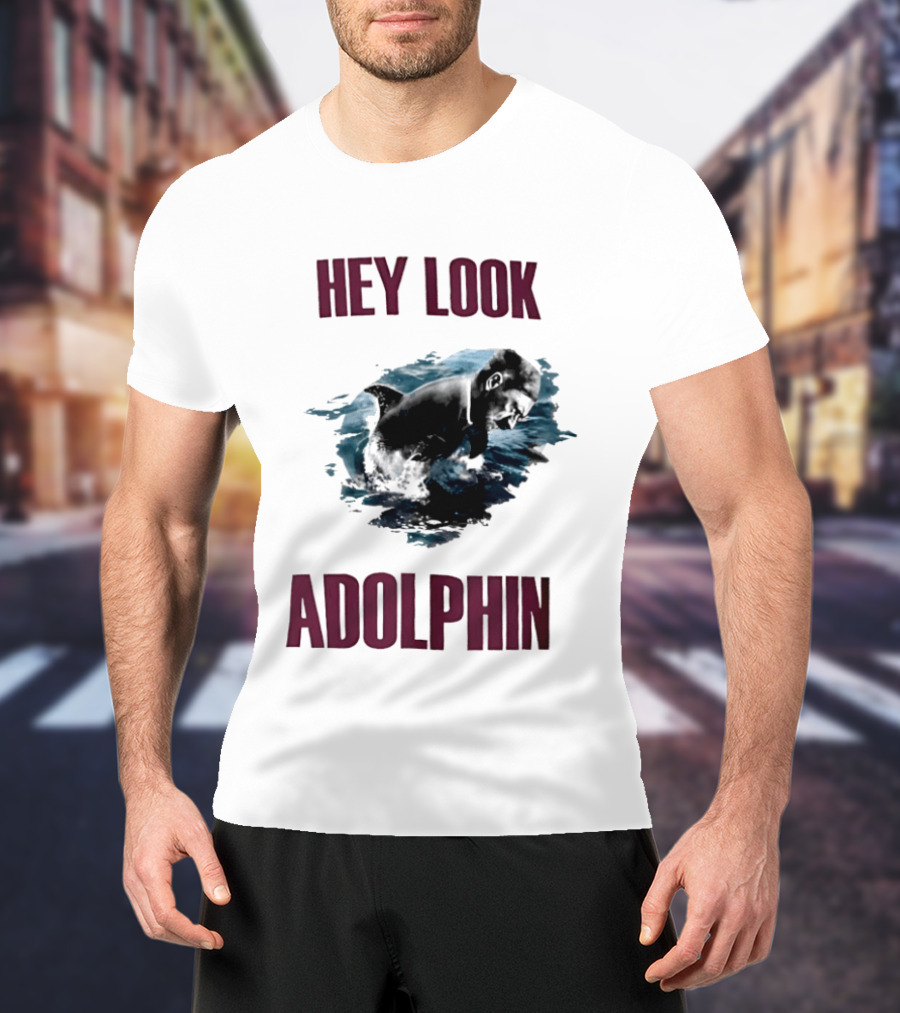 Hey Look Adolphin Clever Visual Wordplay Concept T-Shirt