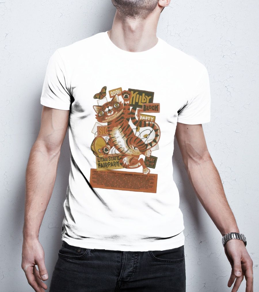 Kilby Block Party 2026 Utah State Fairpark May 15 17 Featuring Lorde Hayley Williams Modest Mouse And More T-Shirt