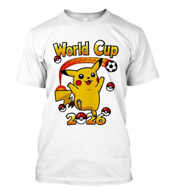 World Cup 2026 Pokémon Pikachu Soccer Poké Balls T-Shirt
