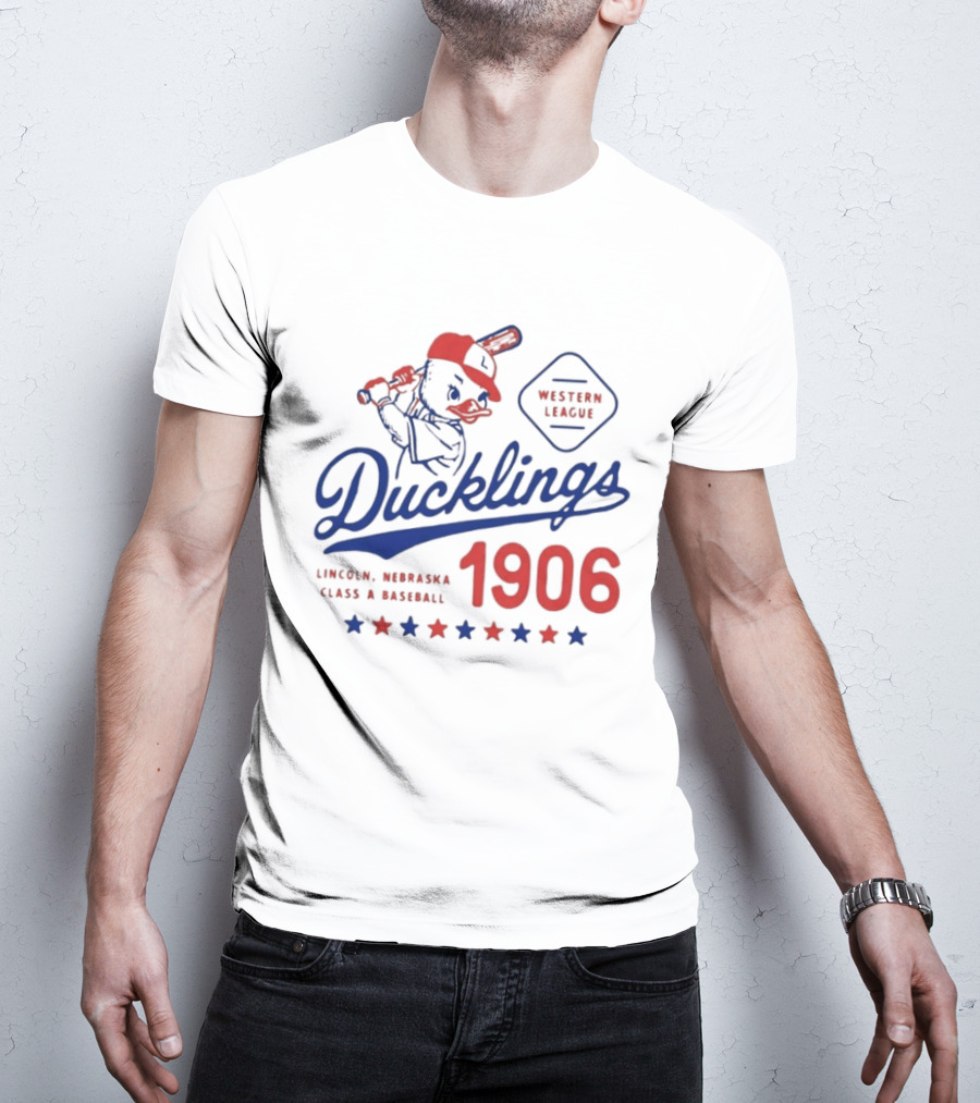 Ducklings Lincoln Nebraska Western League Baseball 1906 T-Shirt
