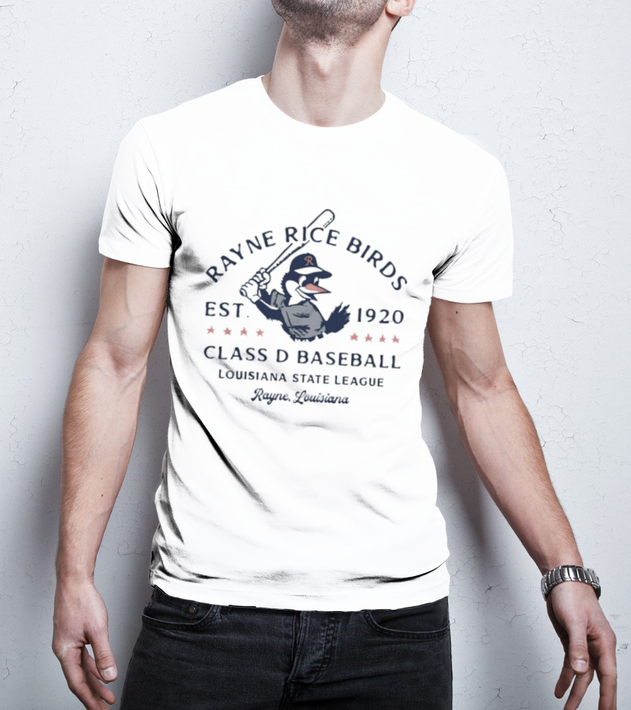 Rayne Rice Birds Class D Baseball Est 1920 Louisiana State League Rayne Louisiana T-Shirt