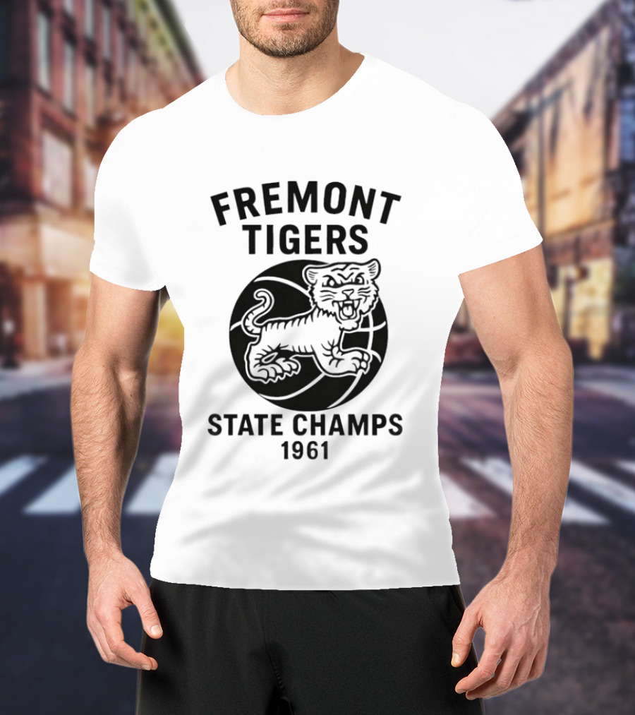 Fremont Tigers State Champs 1961 Basketball Team T-Shirt
