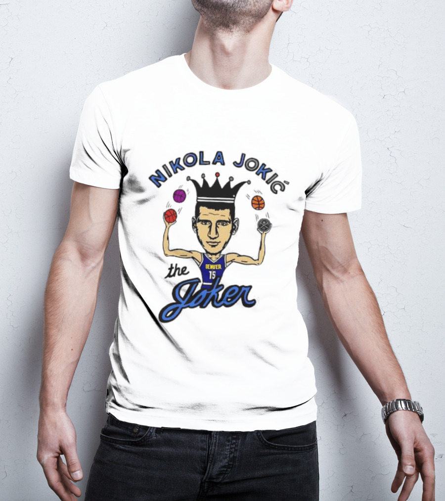 Nikola Jokić The Joker Denver Nuggets NBA Basketball T-Shirt
