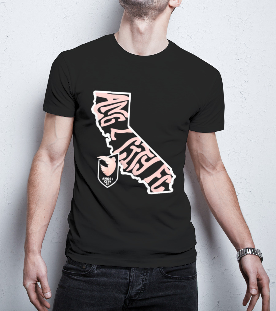 Angel City FC Groovy California Map T-Shirt