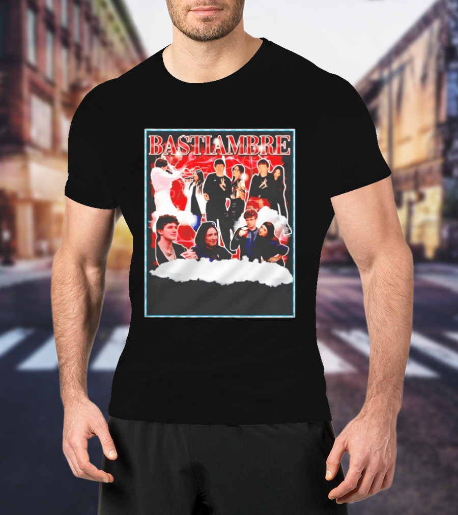 Bastiambre Movie Pop Culture Characters Collage T-Shirt