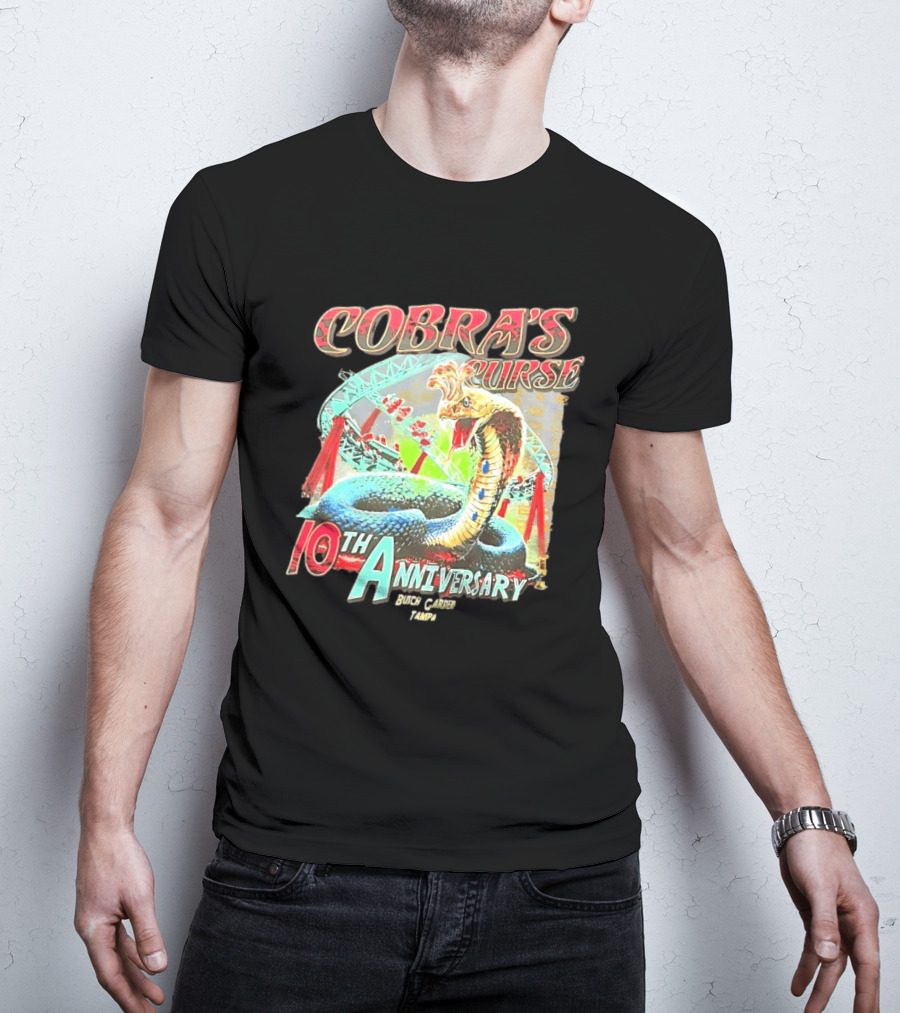 Cobra's Curse 10th Anniversary Busch Gardens Tampa Roller Celebration T-Shirt
