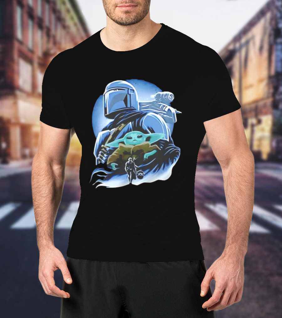 Din Djarin Grogu Mudhorn Clan Star Wars Mandalorian T-Shirt