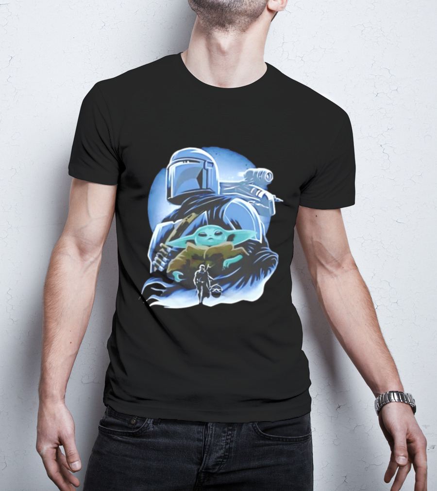Din Djarin Grogu Mudhorn Clan Star Wars Mandalorian T-Shirt
