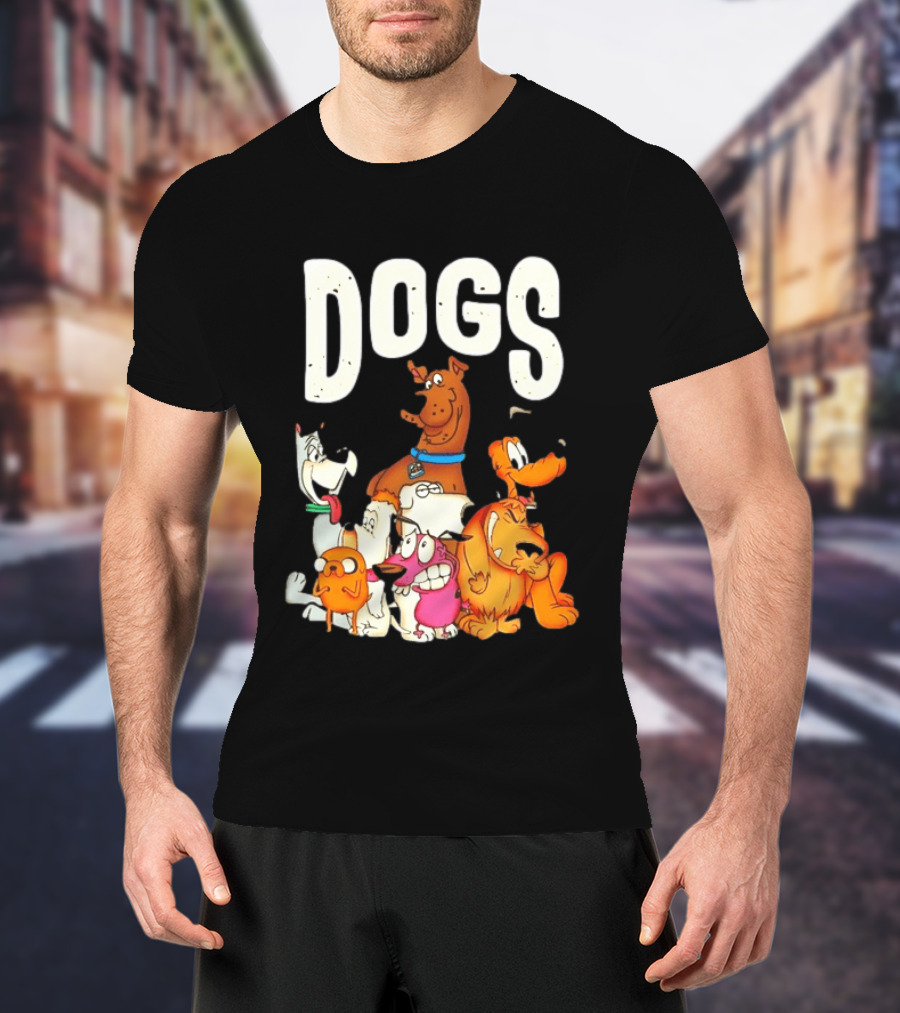 DOGS Astro Scooby Doo Jake Droopy Brian Griffin Courage Pluto Muttley T-Shirt