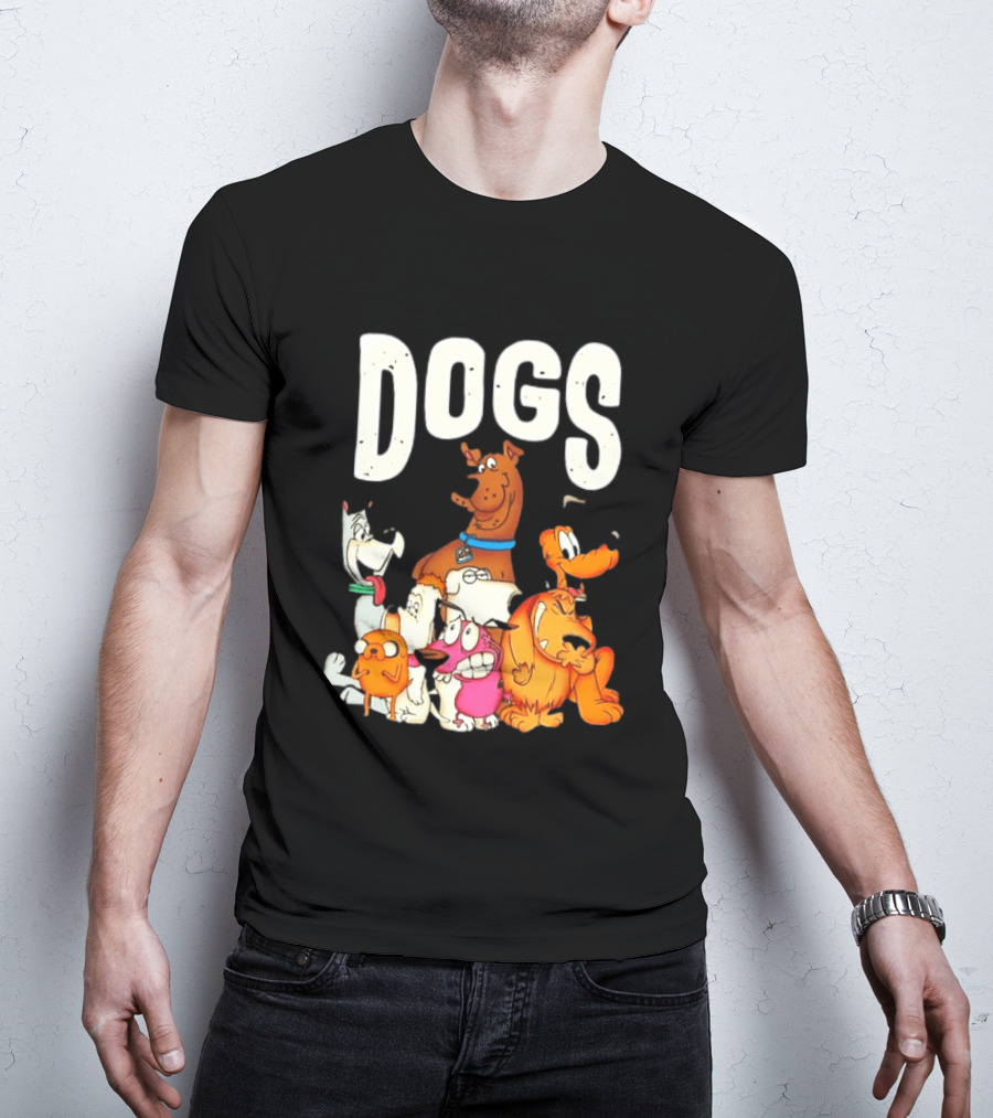 DOGS Astro Scooby Doo Jake Droopy Brian Griffin Courage Pluto Muttley T-Shirt