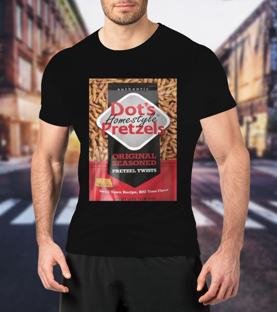 Dot's Homestyle Pretzels Original Seasoned Snack Twist Authentic North Dakota Flavor T-Shirt