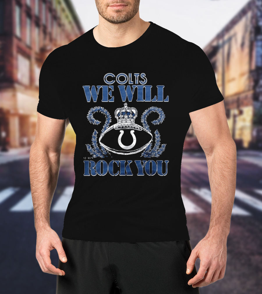 Indianapolis Colts We Will Rock You Crown Symbol 2026 T-Shirt