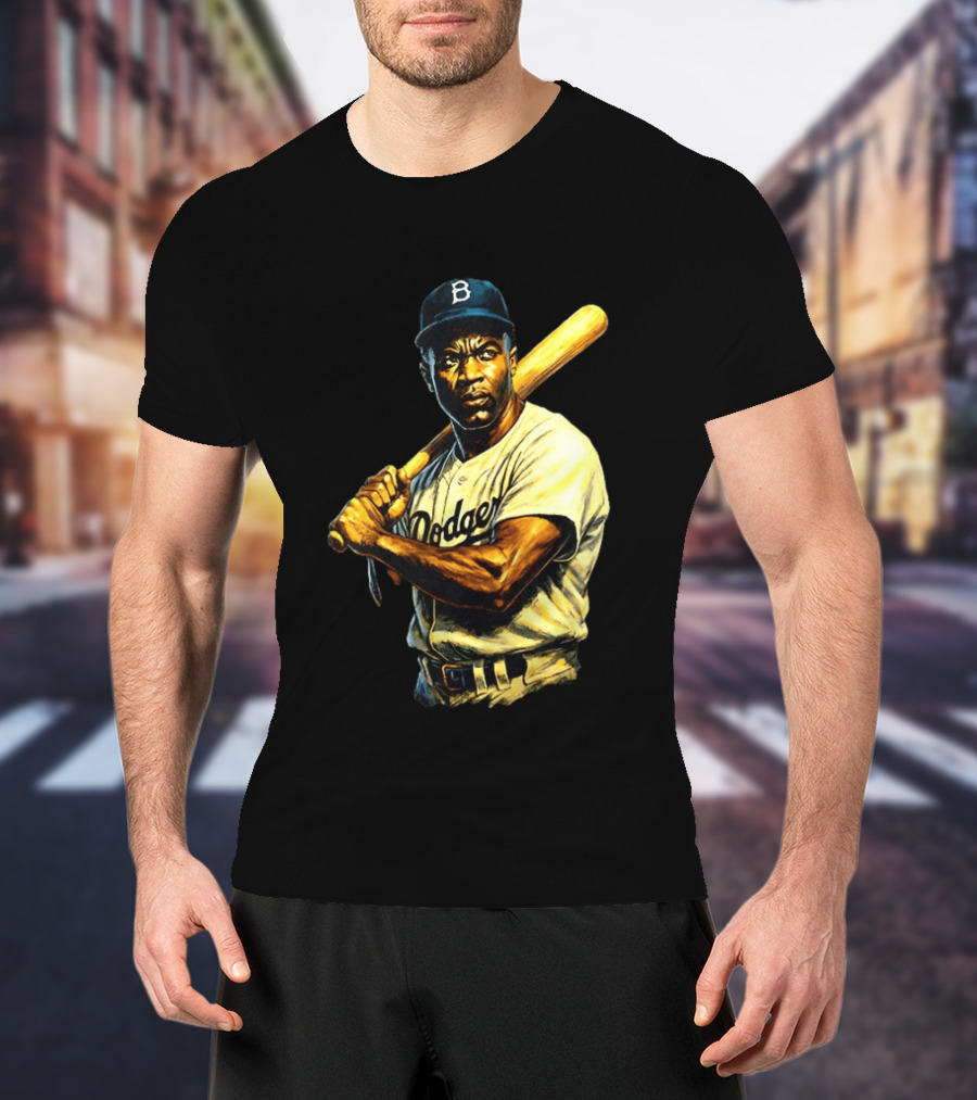 Jackie Robinson Brooklyn Dodgers Baseball Legend T-Shirt