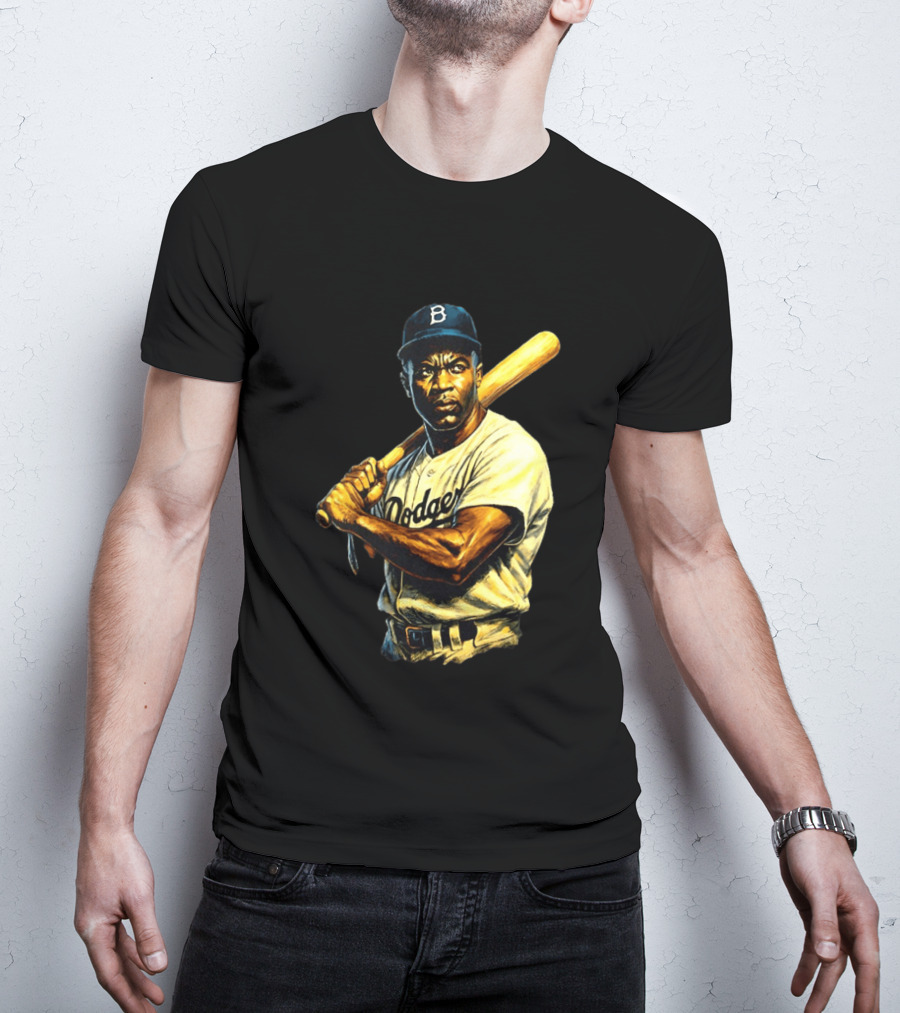 Jackie Robinson Brooklyn Dodgers Baseball Legend T-Shirt