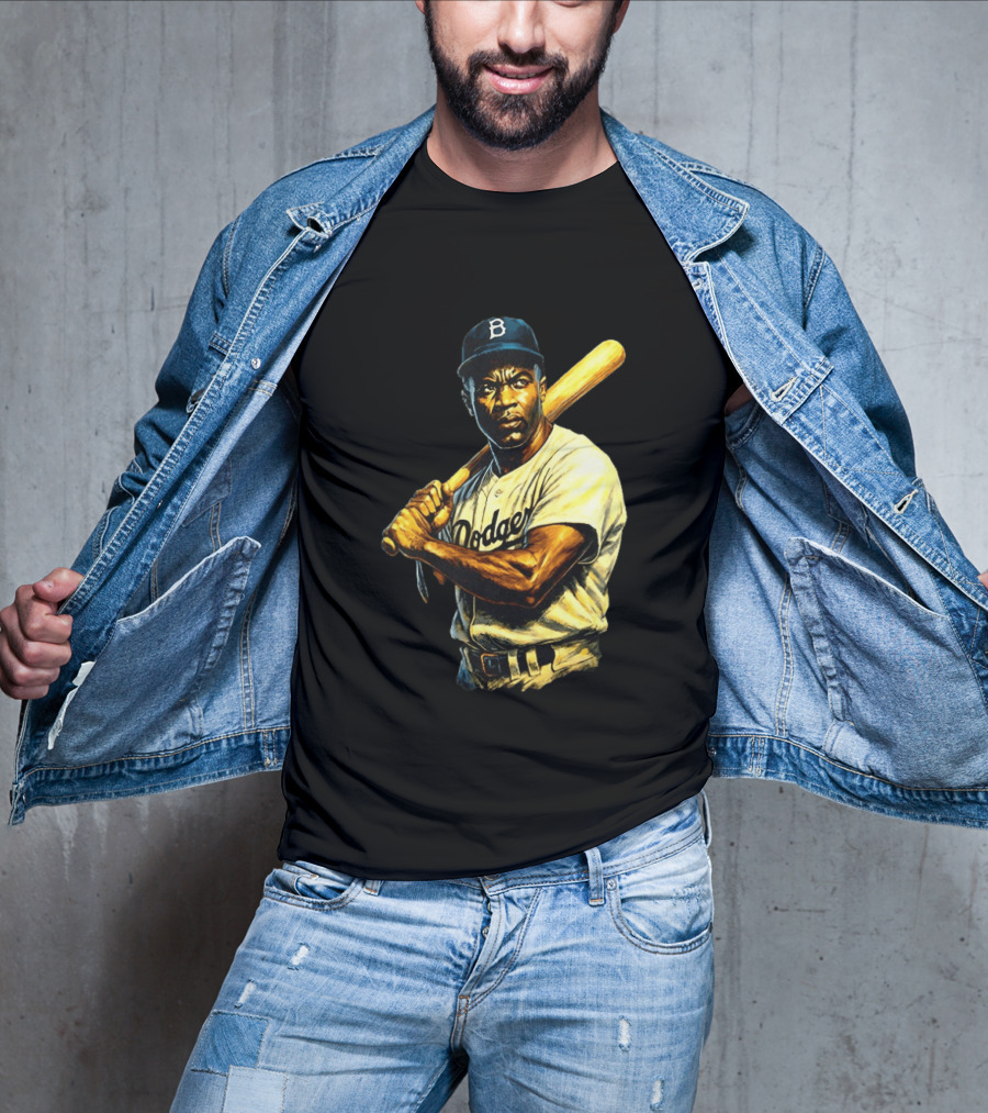 Jackie Robinson Brooklyn Dodgers Baseball Legend T-Shirt