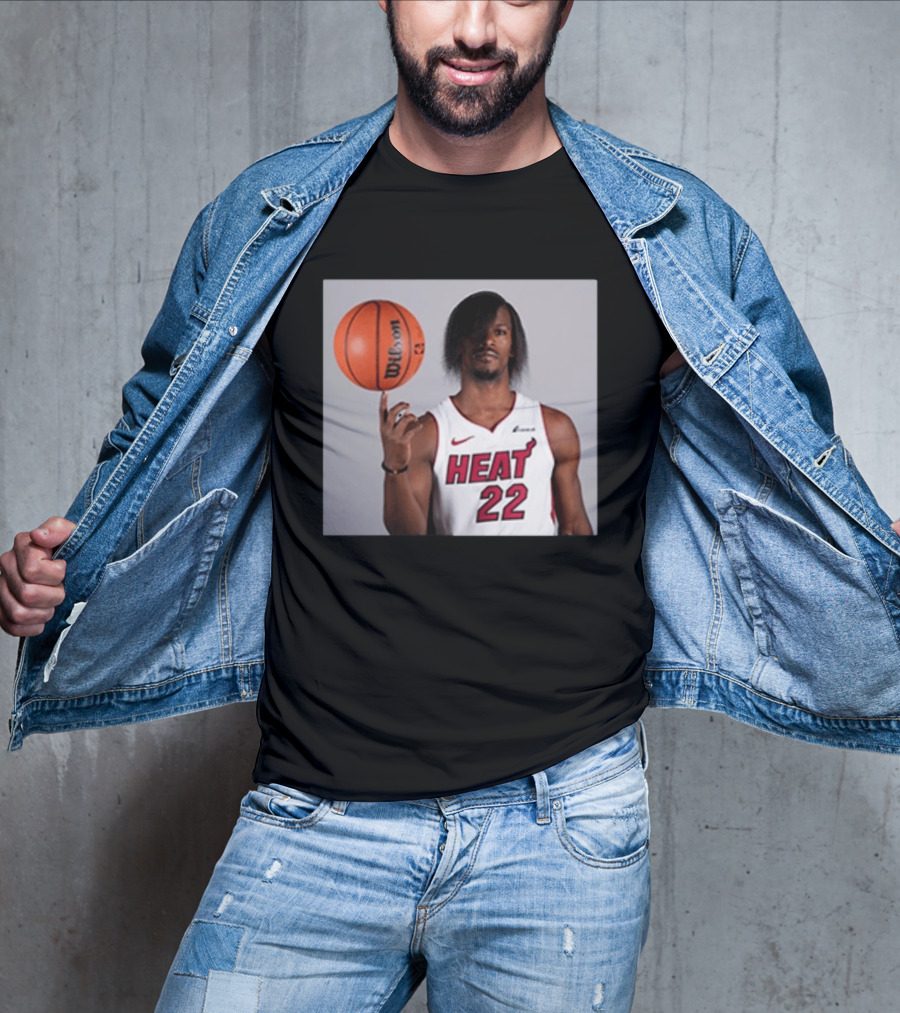 Jimmy Butler Miami Heat 22 Wilson Basketball Nike T-Shirt