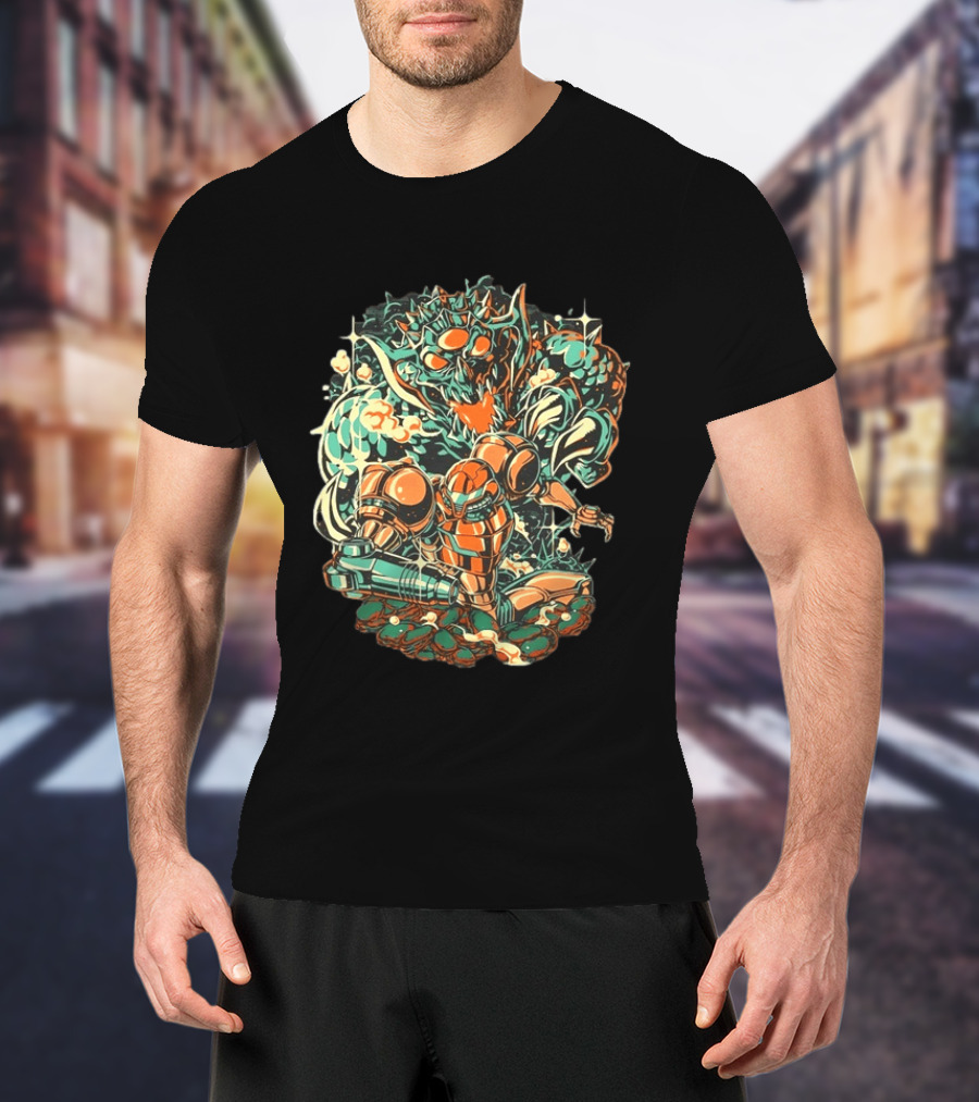Metroid Samus Aran Kraid Catastrophic Day Retro Gaming T-Shirt