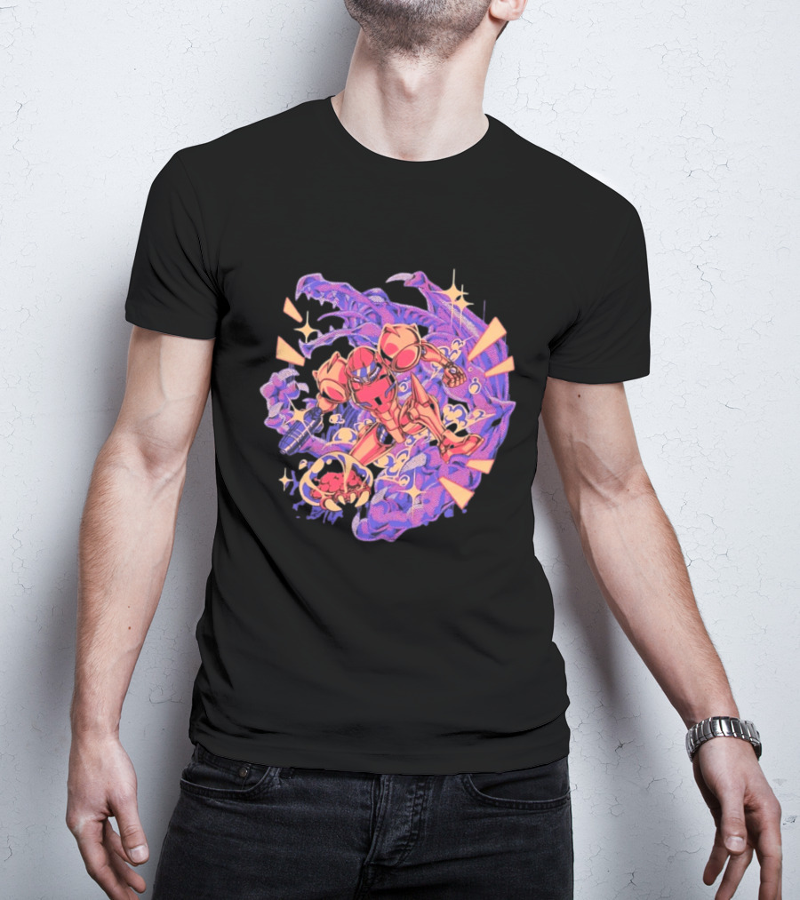 Metroid Samus Aran Versus Ridley Galactic Battle Hunter T-Shirt