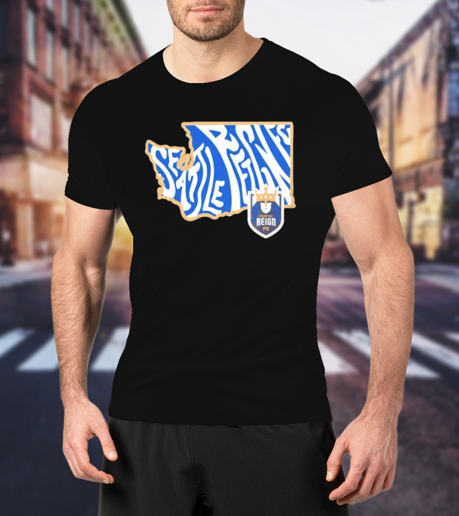 Seattle Reign FC Groovy Team State Seattle Reign FC Crest T-Shirt