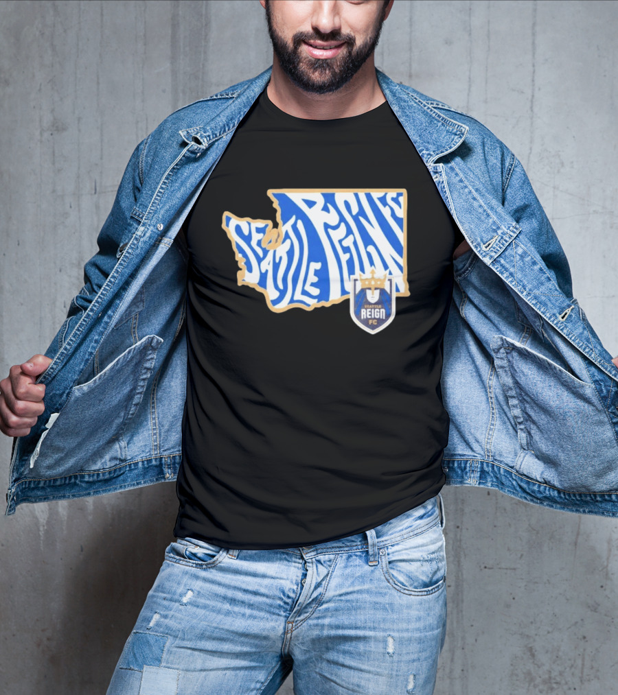 Seattle Reign FC Groovy Team State Seattle Reign FC Crest T-Shirt