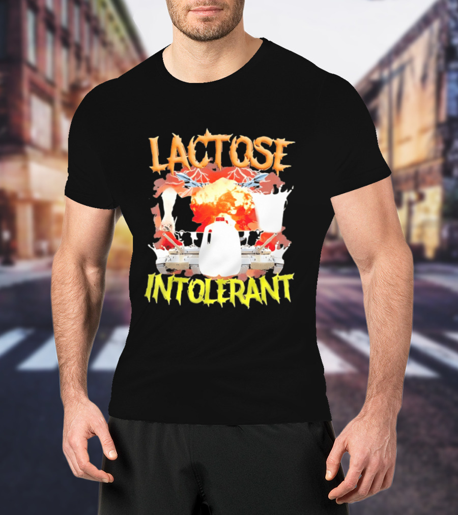 Lactose Intolerant Explosive Milk Jug Meme T-Shirt