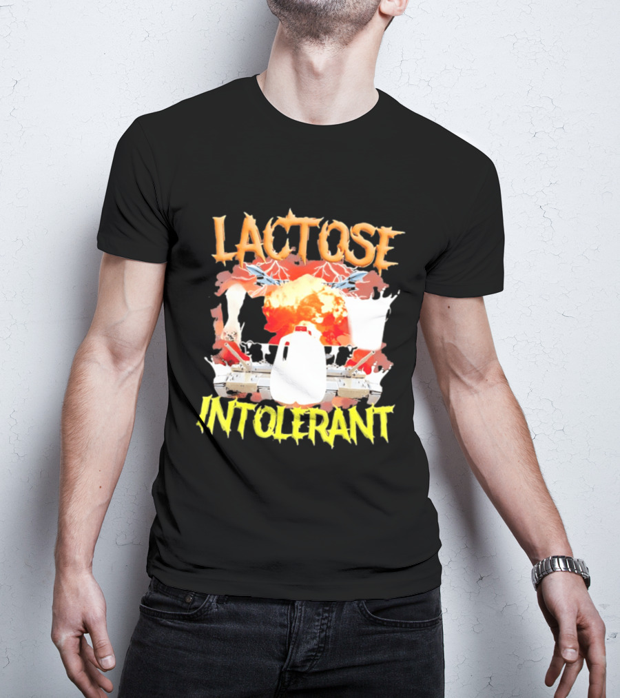 Lactose Intolerant Explosive Milk Jug Meme T-Shirt