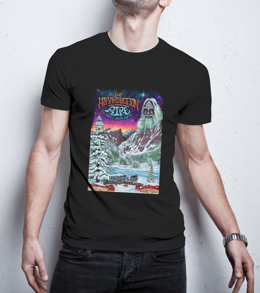 The Hipabduction February 6 2027 Mission Ballroom Denver CO Pipe K Bong Johnny Cosmic T-Shirt