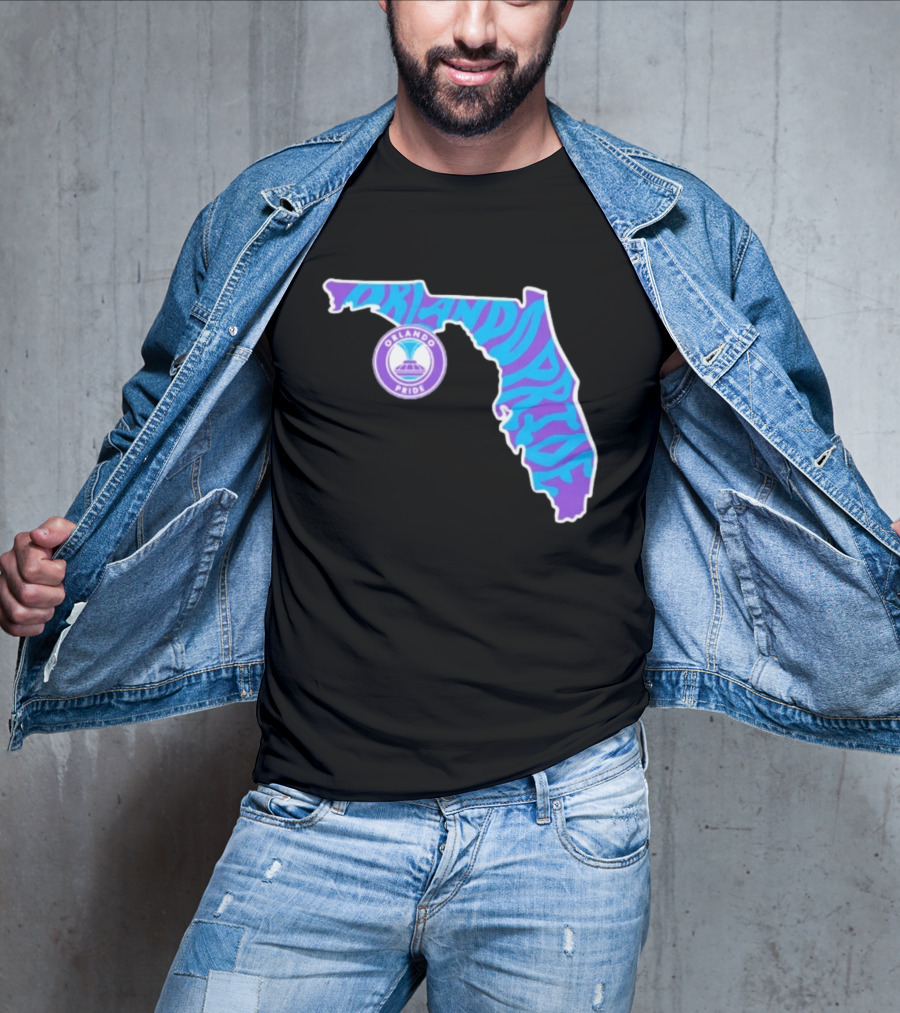 Orlando Pride Groovy State Of Florida Map Team T-Shirt