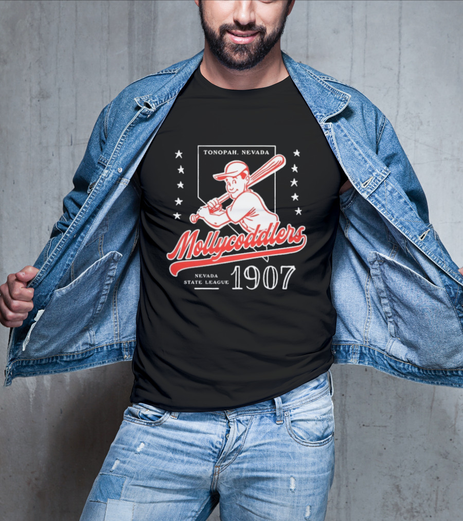 Tonopah Nevada Mollycoddlers Nevada State League 1907 Baseball T-Shirt