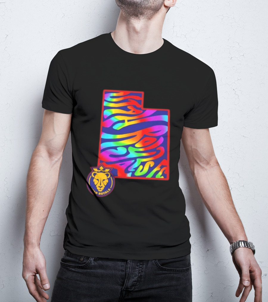 Utah Royals FC Pride Groovy Rainbow State T-Shirt