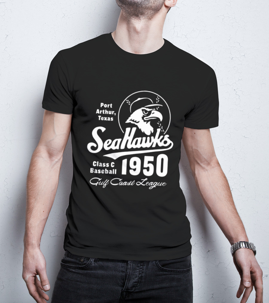 Port Arthur Texas Seahawks Class C Baseball 1950 Gulf Coast League T-Shirt