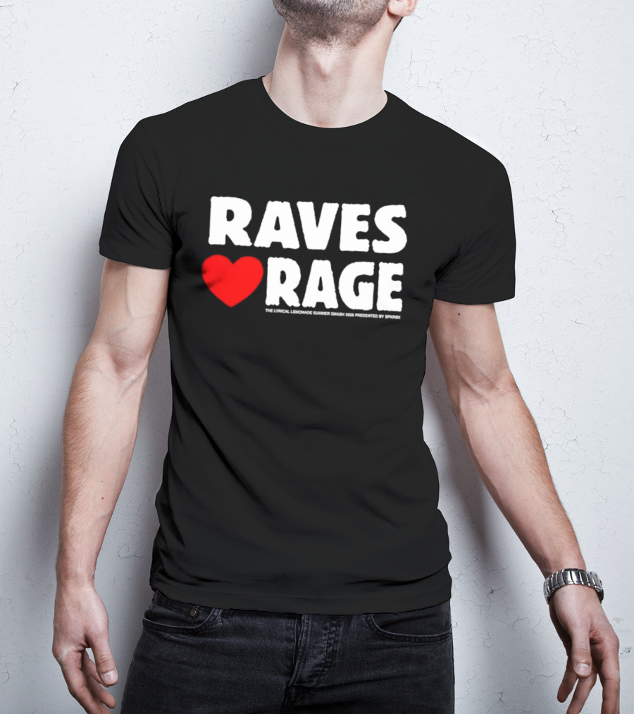 Raves Love Rage Summer Smash 2026 Festival Black Trucker T-Shirt