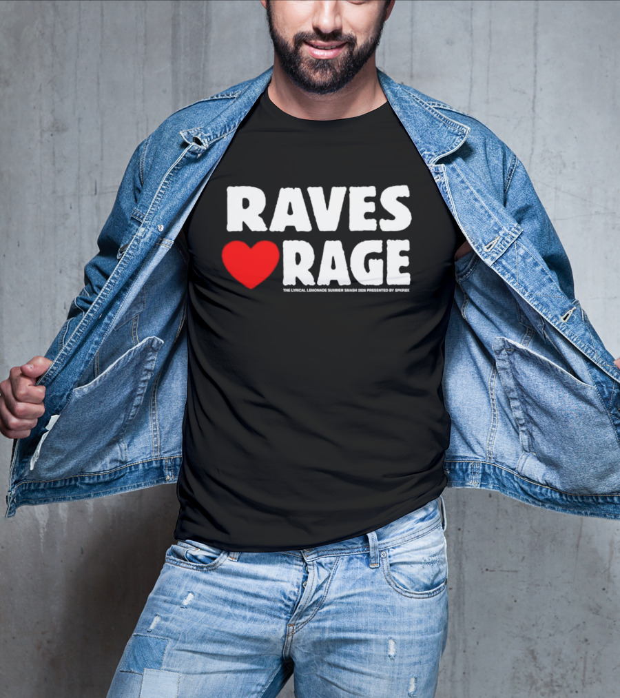 Raves Love Rage Summer Smash 2026 Festival Black Trucker T-Shirt