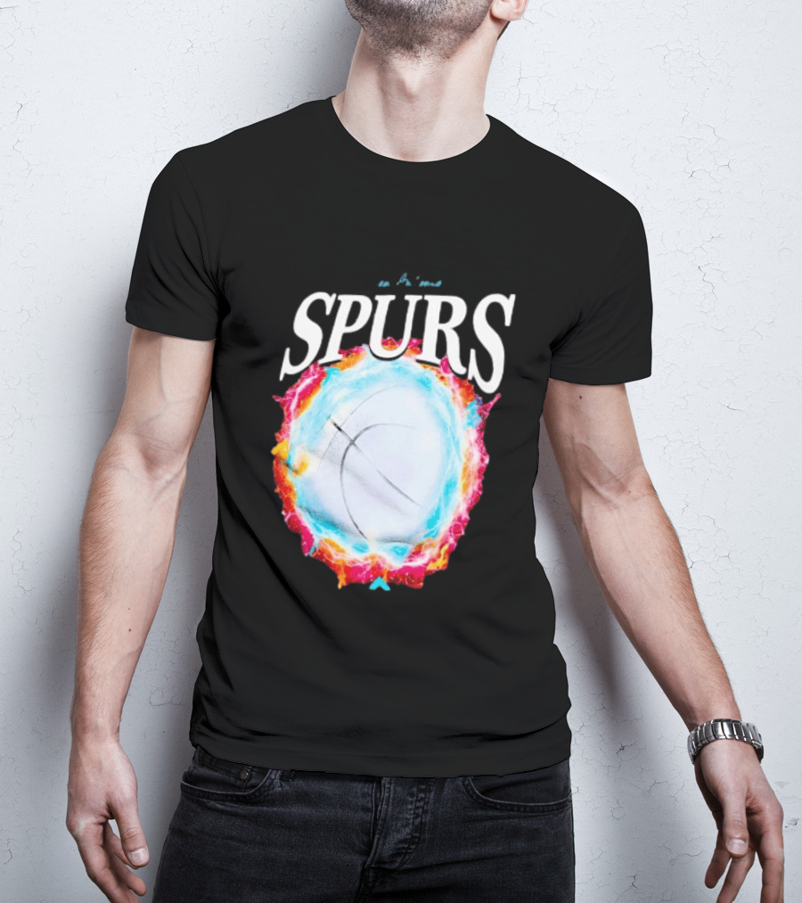 San Antonio Spurs Basketball Cosmic Energy Burst 2026 T-Shirt