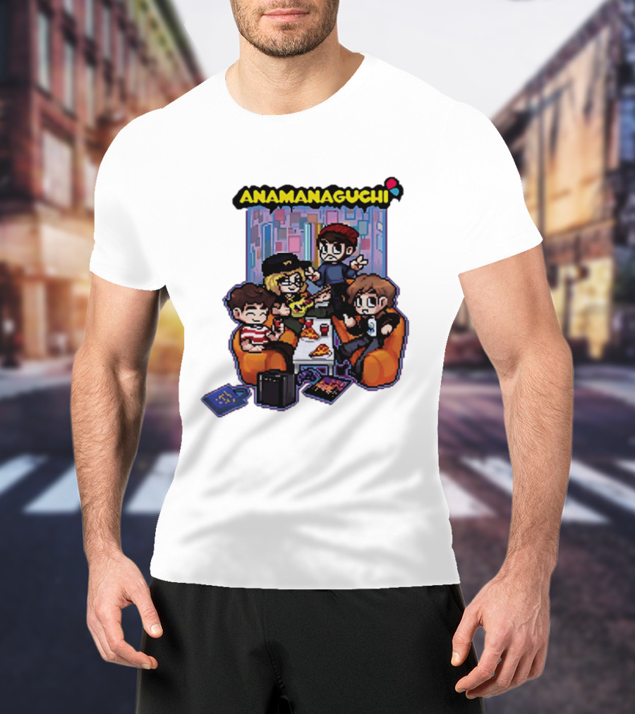 Anamanaguchi Scott Pilgrim Vs The World The Game Retro Pixel Art Scene T-Shirt