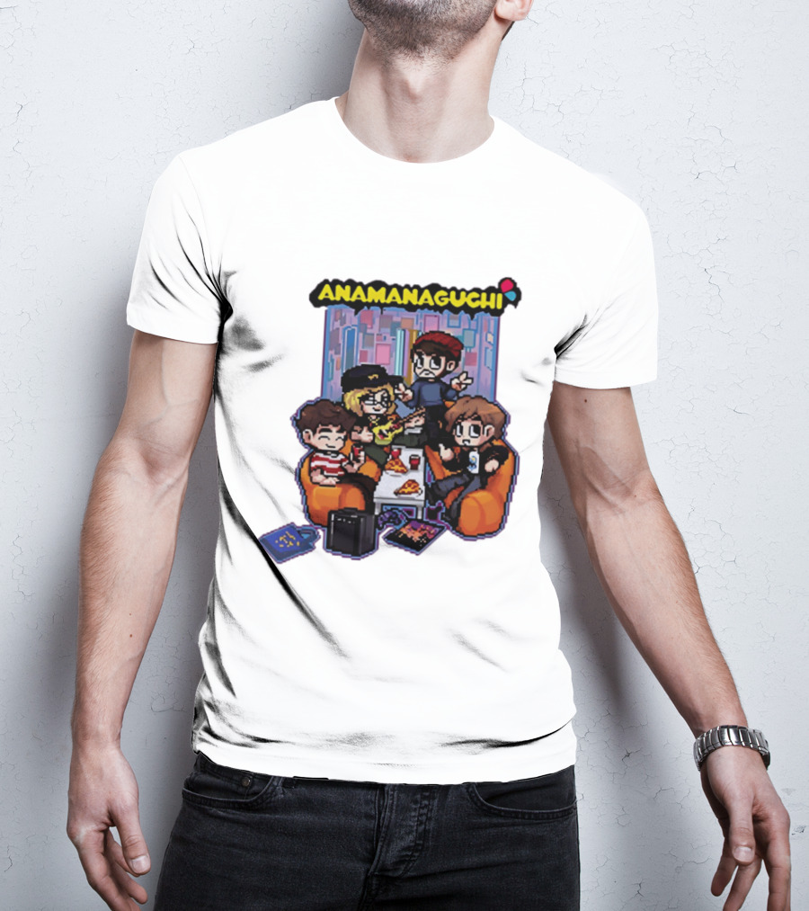 Anamanaguchi Scott Pilgrim Vs The World The Game Retro Pixel Art Scene T-Shirt