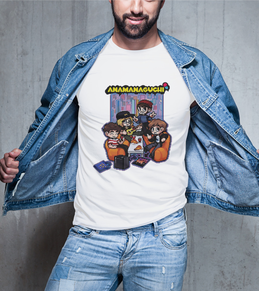 Anamanaguchi Scott Pilgrim Vs The World The Game Retro Pixel Art Scene T-Shirt