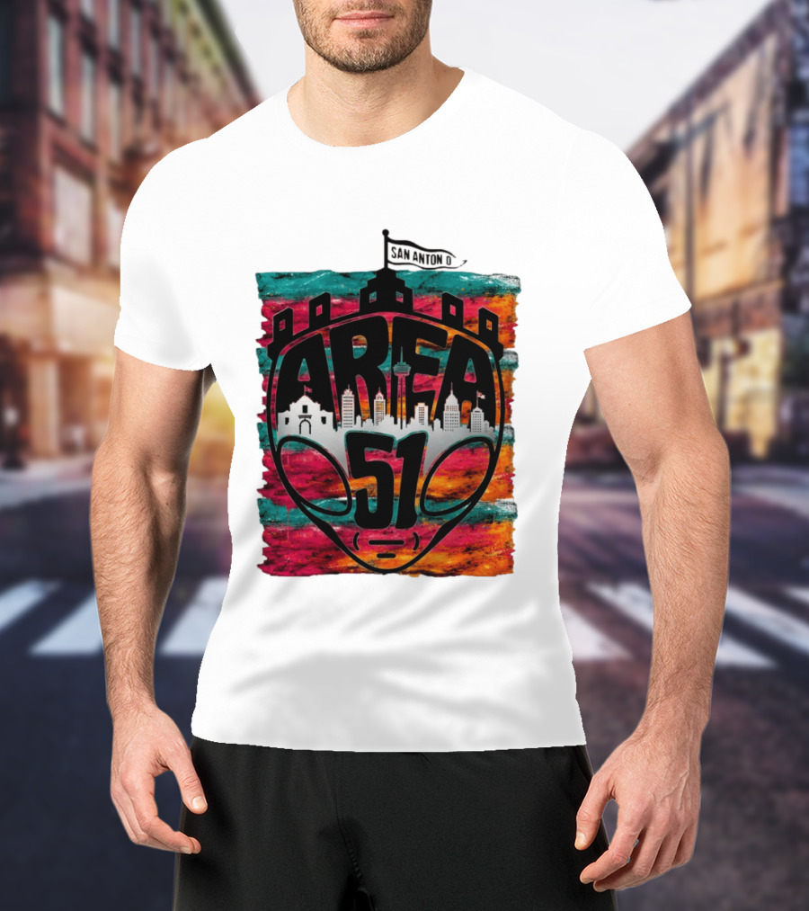 Area 51 San Antonio Spurs NBA Fiesta Skyline 2026 Victor Wembanyama T-Shirt