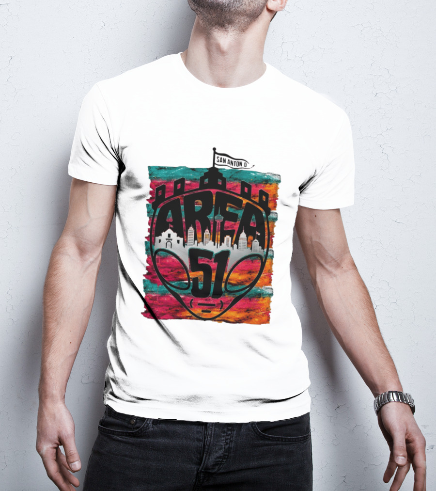 Area 51 San Antonio Spurs NBA Fiesta Skyline 2026 Victor Wembanyama T-Shirt