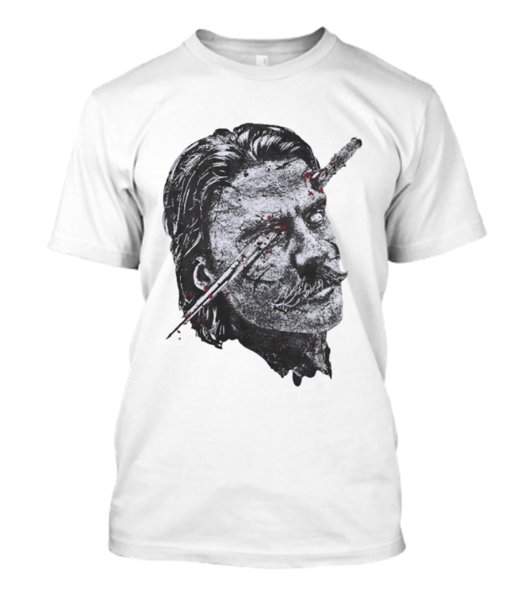 Chud The Builder Black And White Drawing With Eye Injury Dalton Eatherly T-Shirt