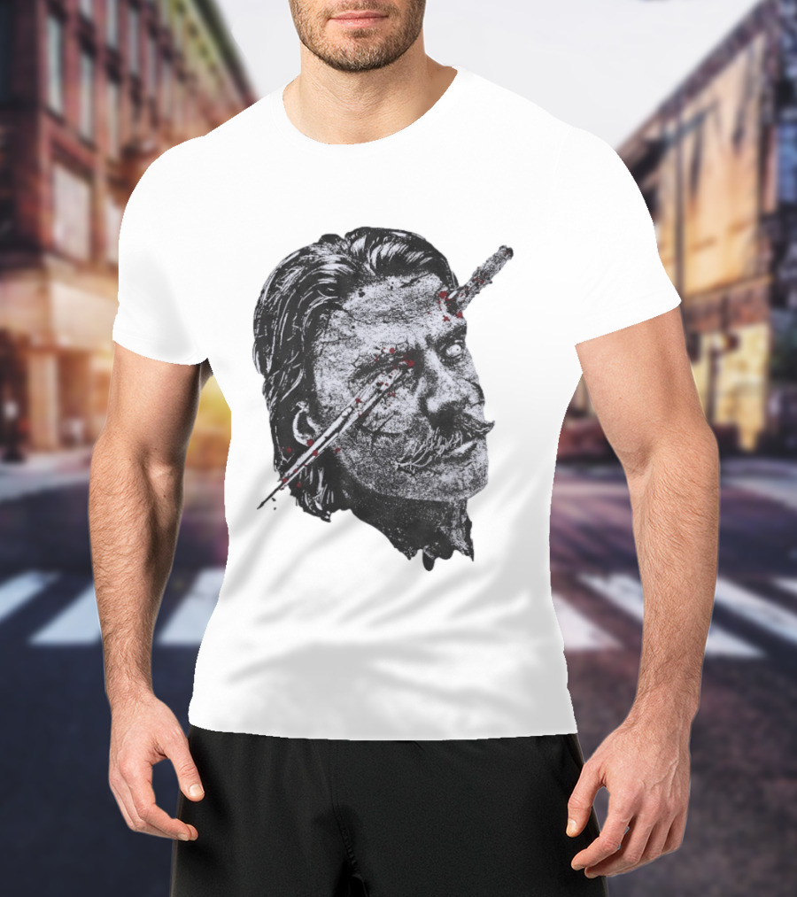 Chud The Builder Black And White Drawing With Eye Injury Dalton Eatherly T-Shirt