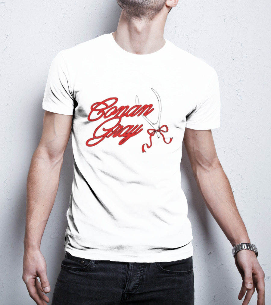 Conan Gray Red Script With Bow T-Shirt