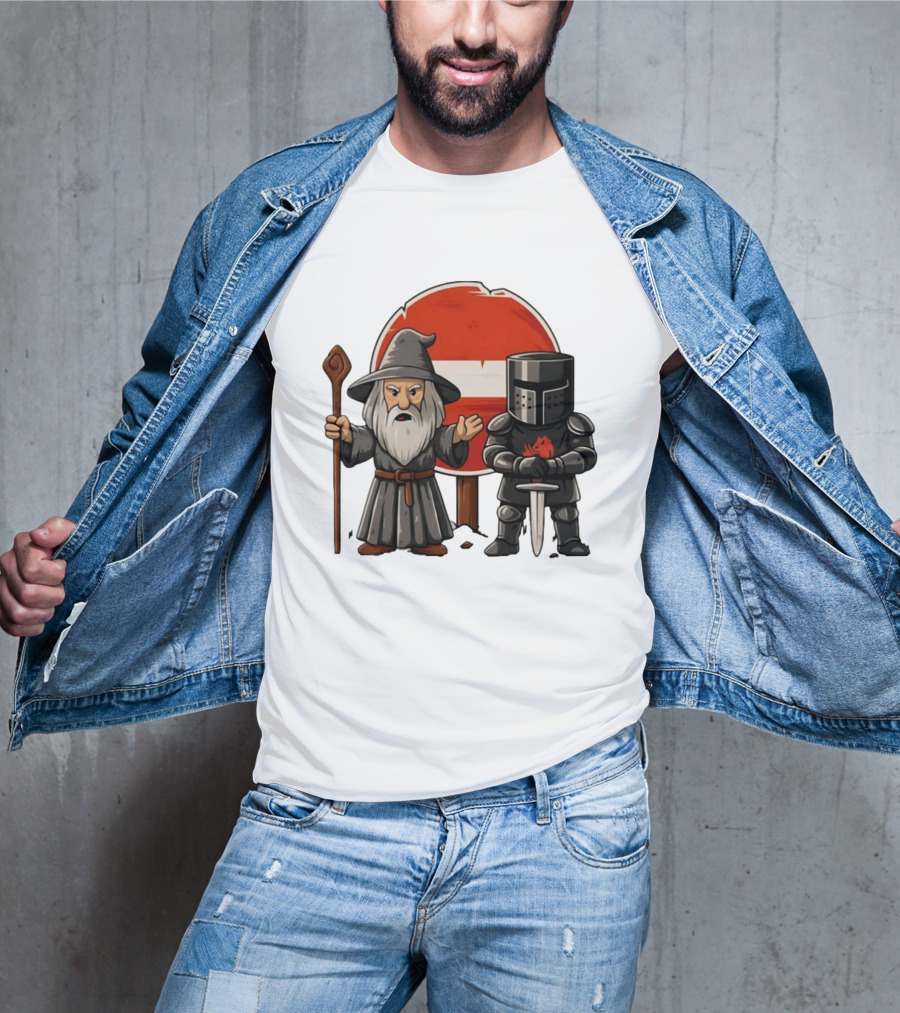 Gandalf Black Knight None Shall Pass T-Shirt