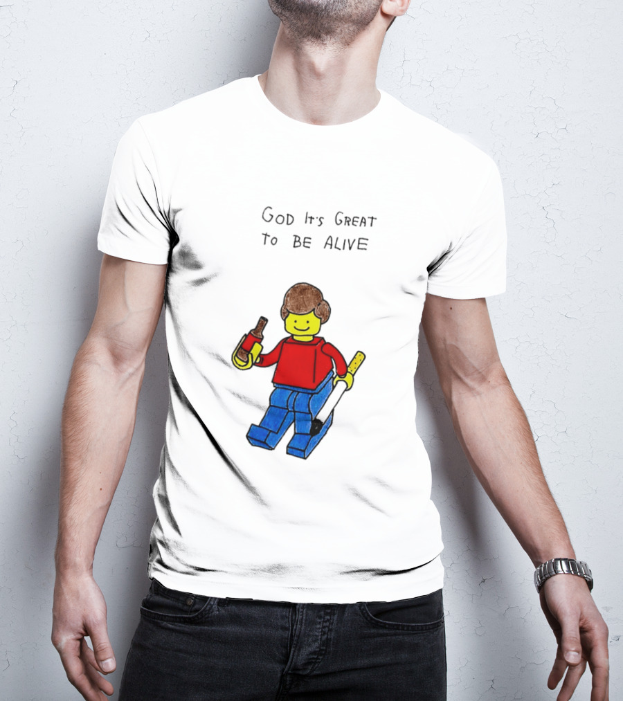 Lego God It's Great To Be Alive Paintbrush And Bottle T-Shirt