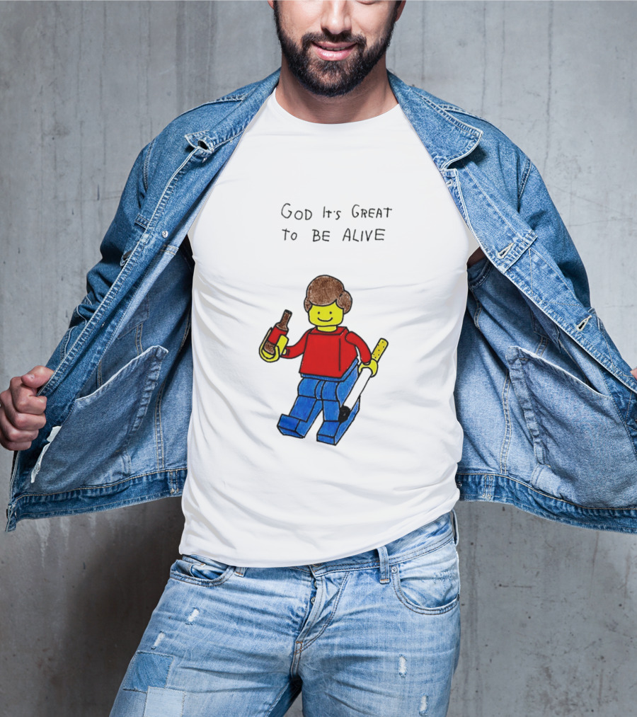Lego God It's Great To Be Alive Paintbrush And Bottle T-Shirt