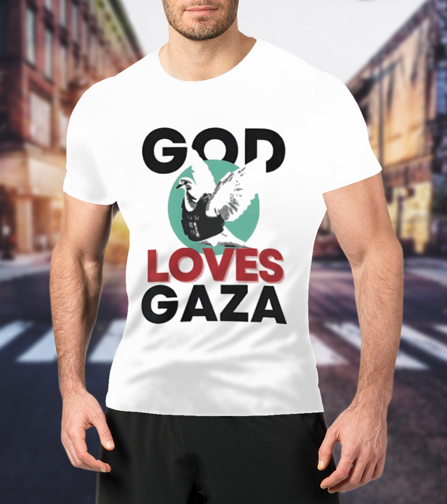 GOD LOVES GAZA Bird T-Shirt